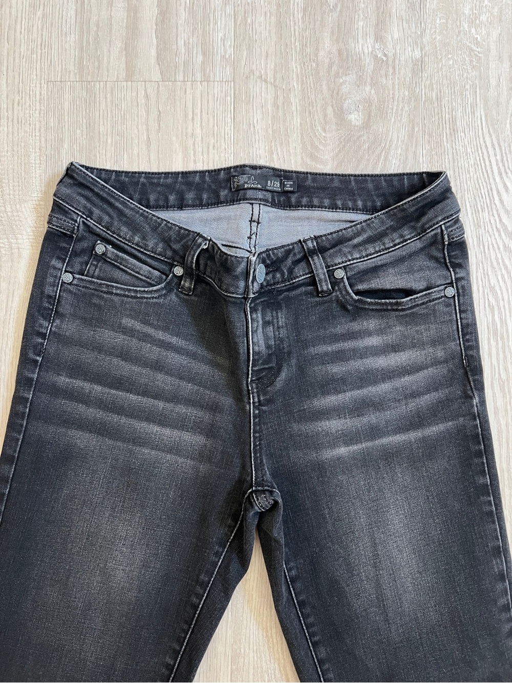 prAna Geneva Bootcut Jeans Womens 8/29 Short Black Organic Cotton Stretch Denim - Picture 4 of 10